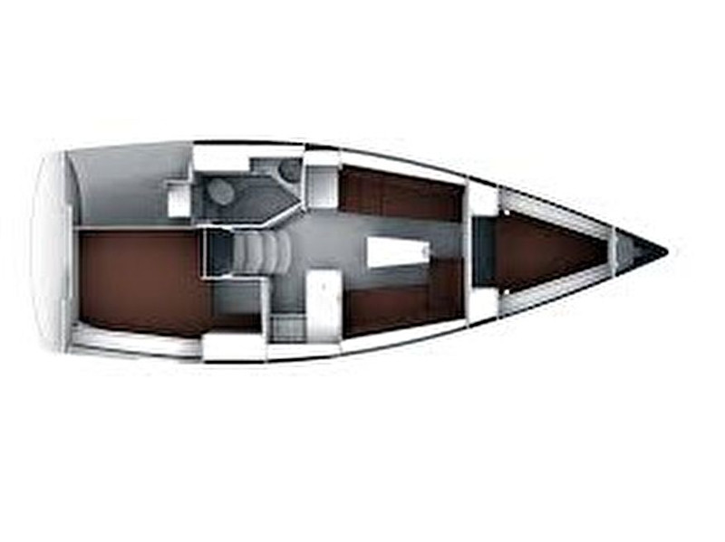 Rzut jachtu Bavaria Cruiser 34 Style Lena