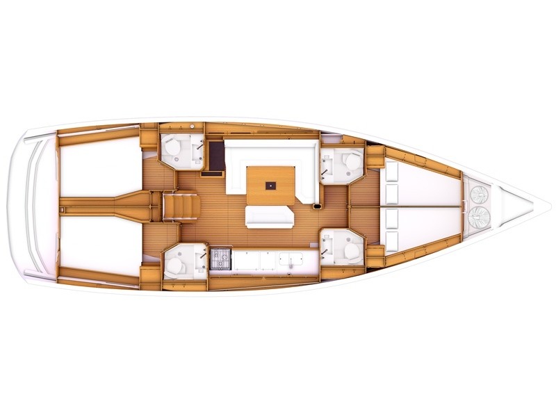 Rzut jachtu Sun Odyssey 479 Capricorn