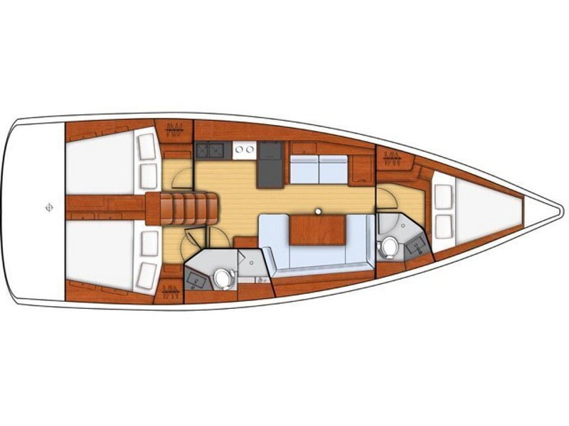 Rzut jachtu Oceanis 41.1 Dragut S