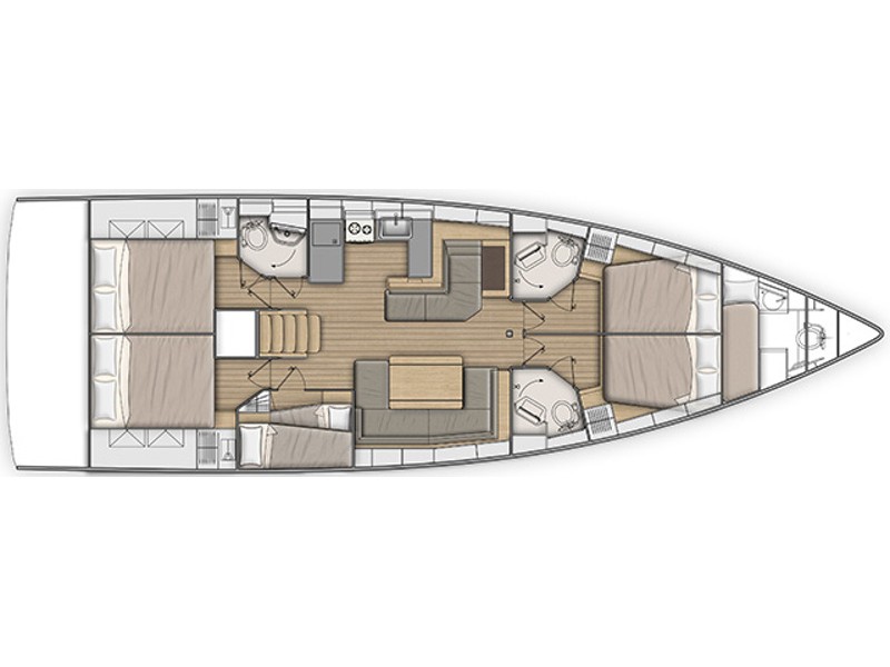 Rzut jachtu Oceanis 51.1 Jovial