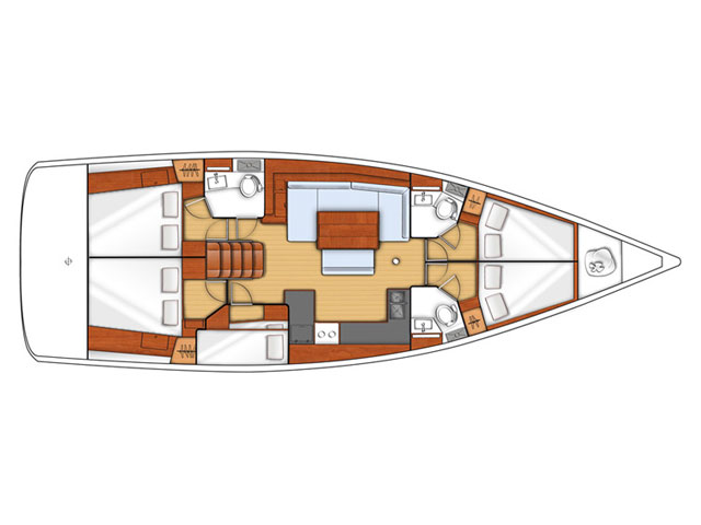 Rzut jachtu Oceanis 48 SAN CLEMENTE