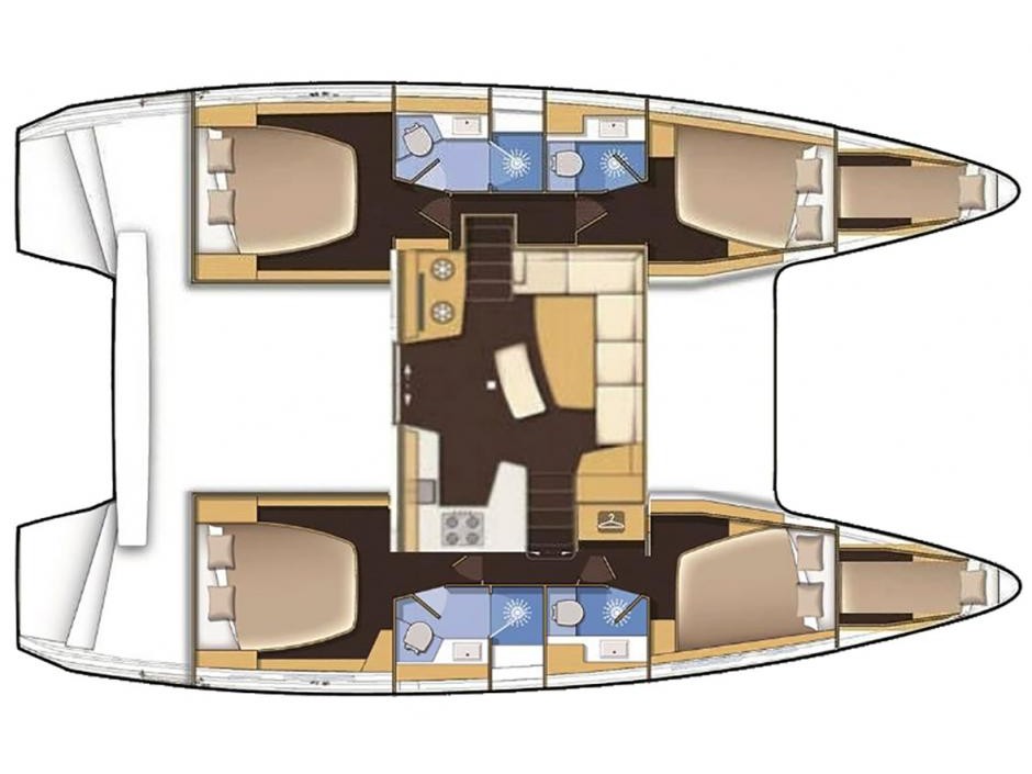 Rzut jachtu Lagoon 42 Premium