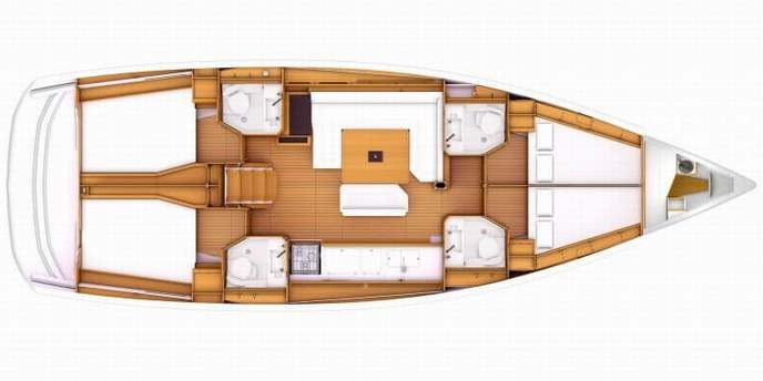 Rzut jachtu Sun Odyssey 519 In A Silent Way