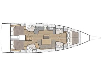 Rzut jachtu Oceanis 46.1 July