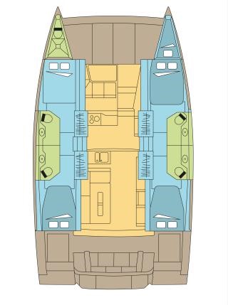 Rzut jachtu Bali 4.2 RUM STRUMMER