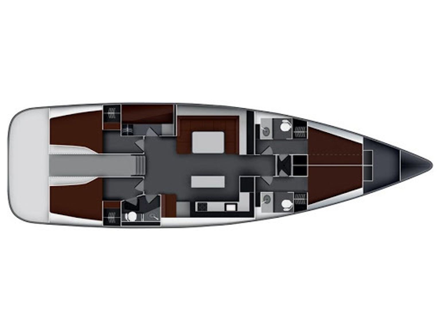 Rzut jachtu Bavaria 55 Cruiser Vega