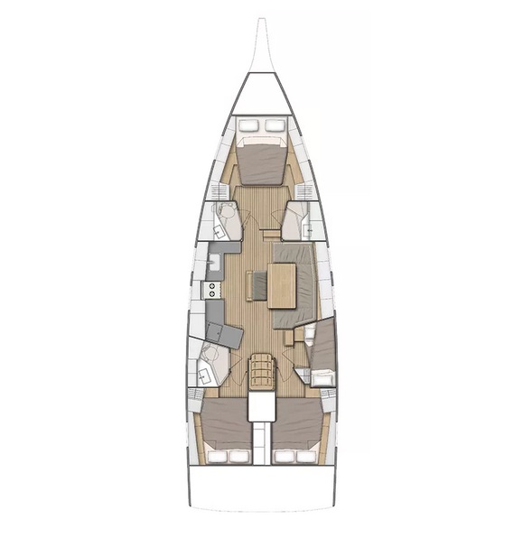 Rzut jachtu Oceanis 46.1 Esperanza