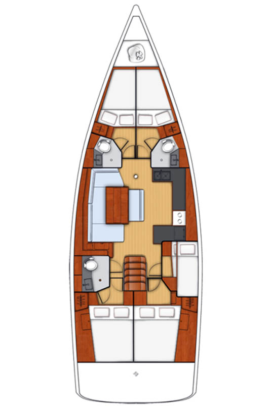Rzut jachtu Oceanis 48 CAMILLA