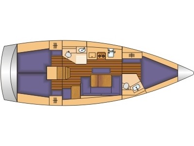 Rzut jachtu Bavaria Cruiser 41 ZEPHYR