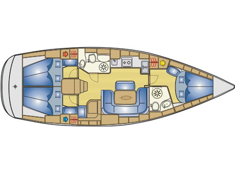 Rzut jachtu Bavaria 39 Cruiser Planis