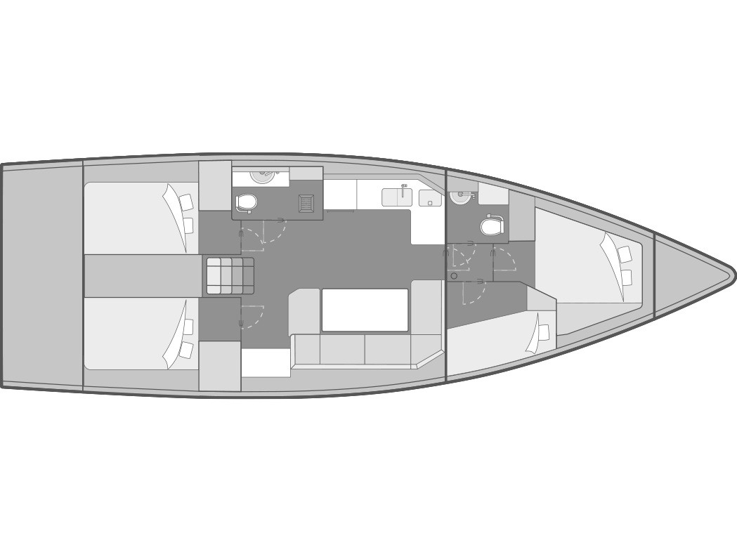 Rzut jachtu Elan Impression 45 SEABEE ALPHA