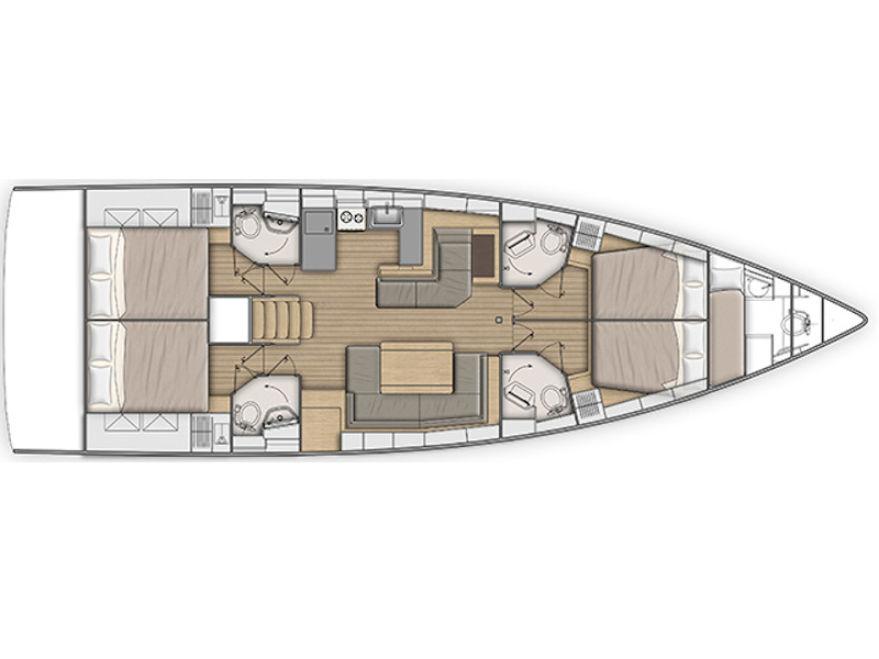Rzut jachtu Oceanis 51.1 NIREAS