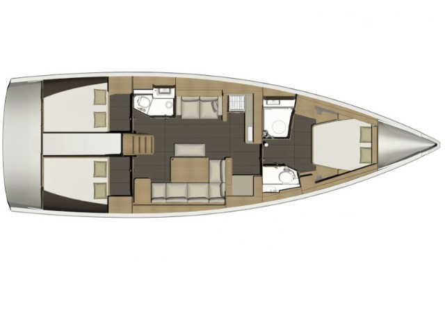 Rzut jachtu Dufour 460 Grand Large Serendipity