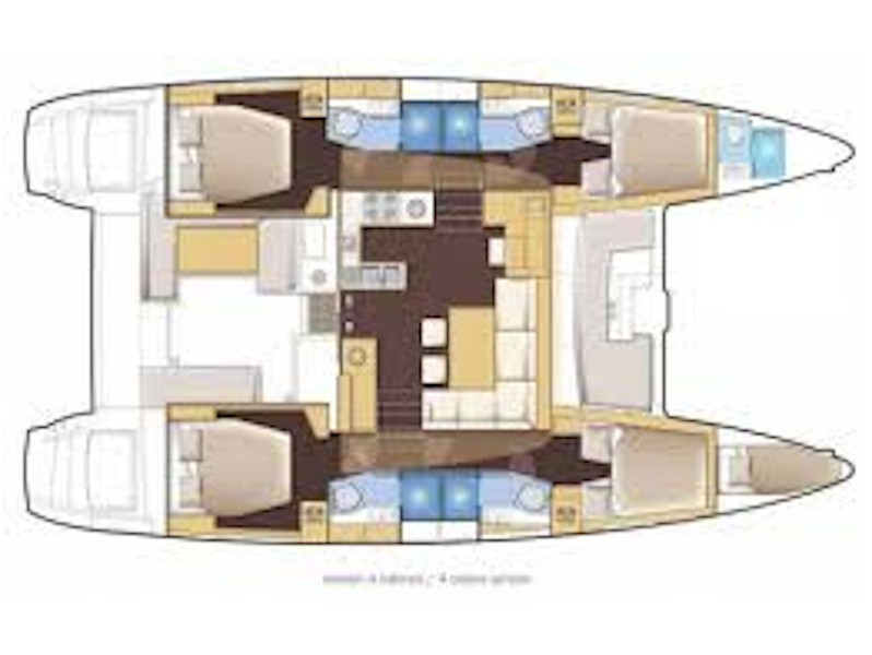Rzut jachtu Lagoon 46 Barchetta IV