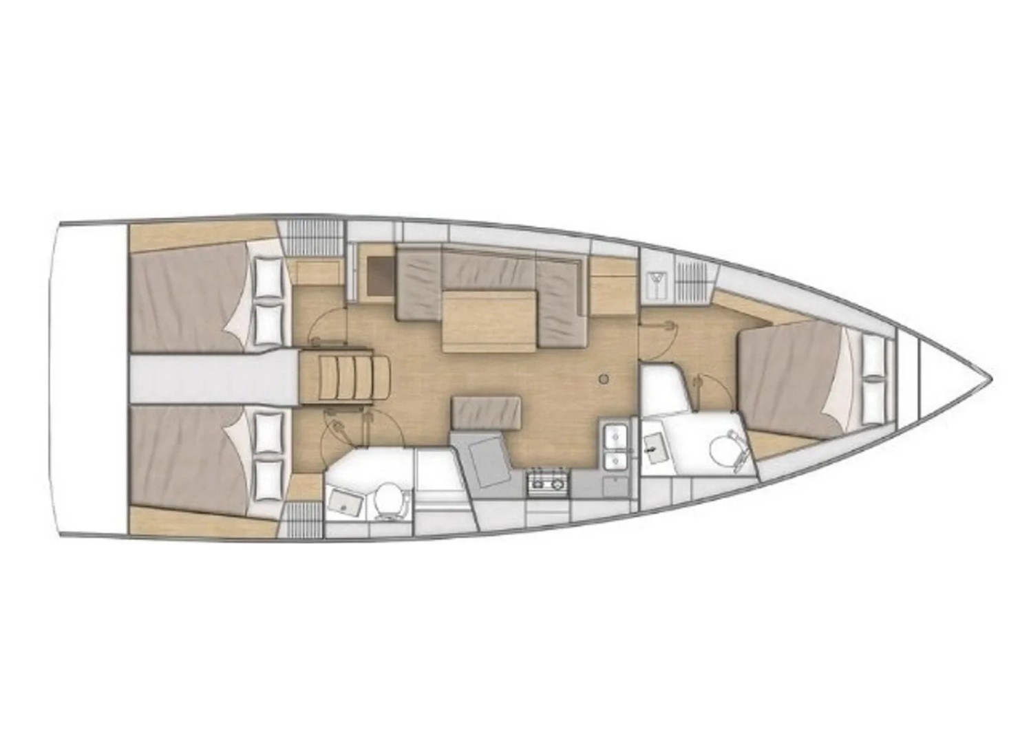 Rzut jachtu Oceanis 40.1 NOI