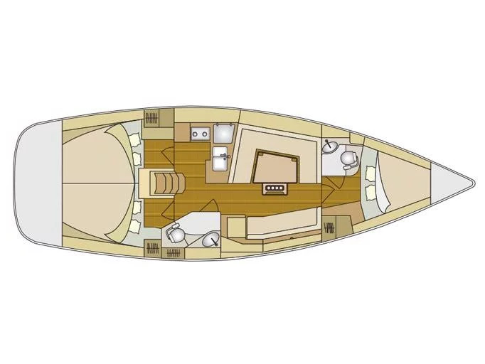 Rzut jachtu Elan Impression 384 Orca. O