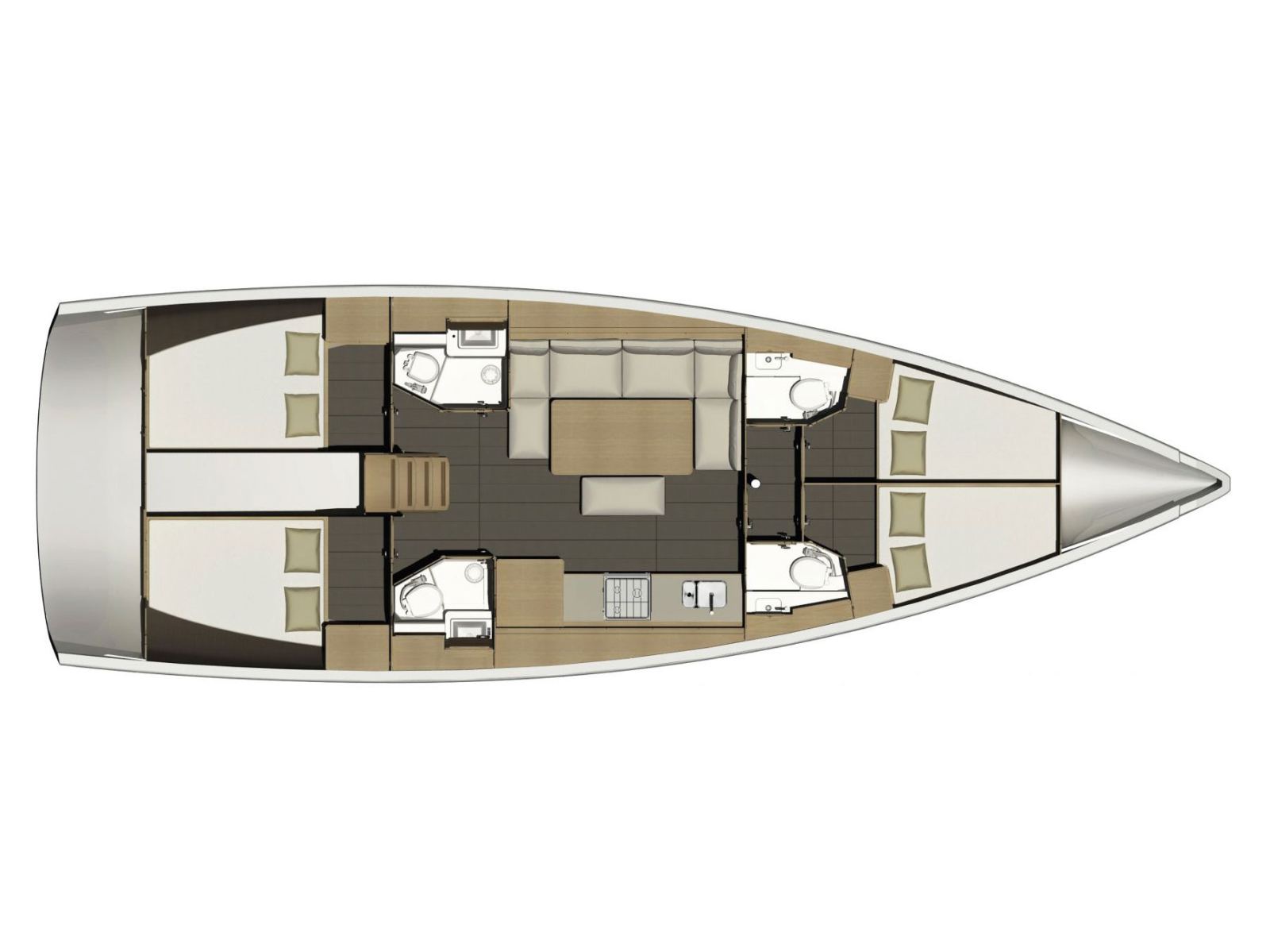 Rzut jachtu Dufour 460 Grand Large Millennium Falcon