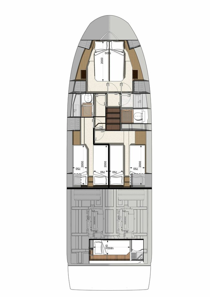 Rzut jachtu Prestige 460 Fly Prestige 460