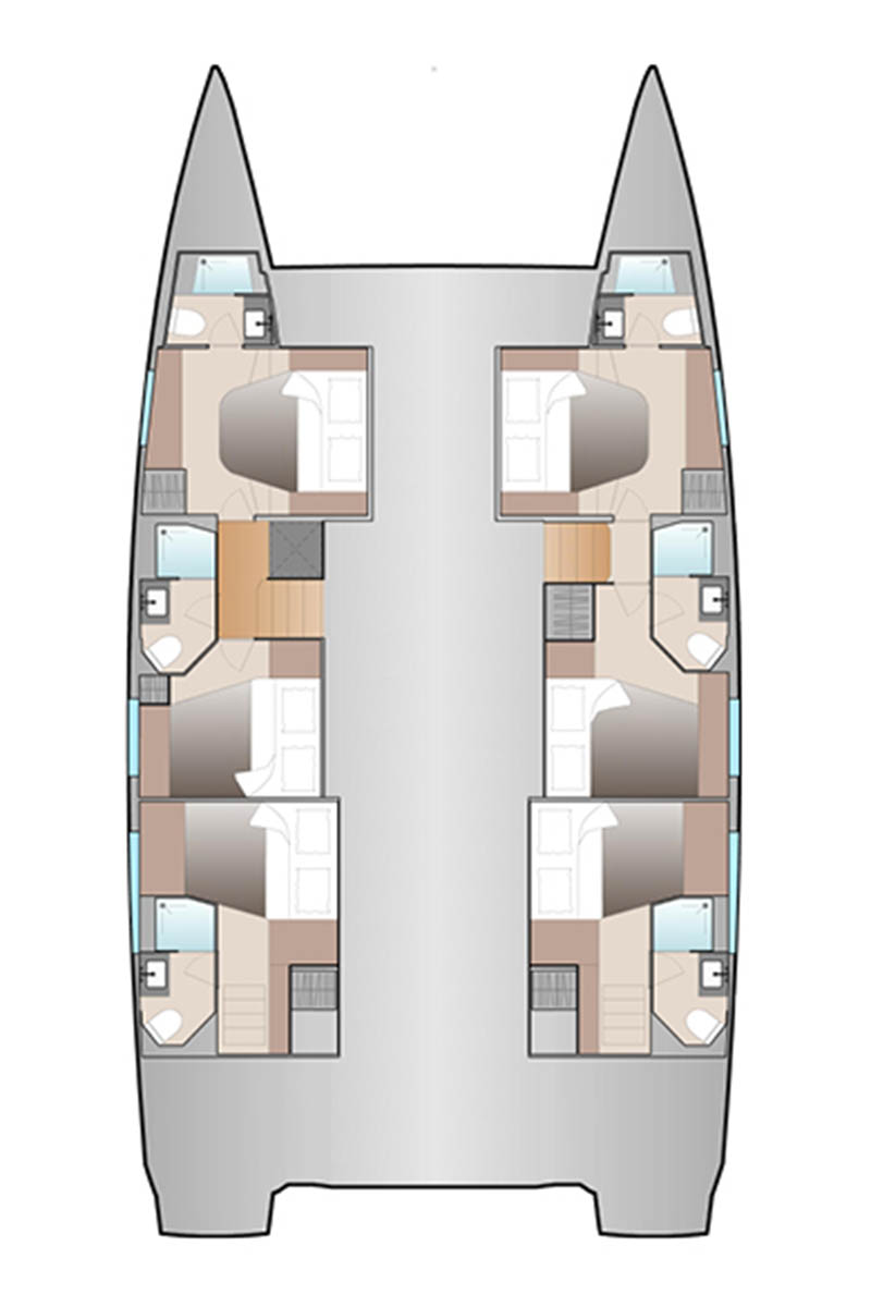 Rzut jachtu Fountaine Pajot Aura 51 Endless Summer