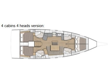 Rzut jachtu Oceanis 46.1 Aurora