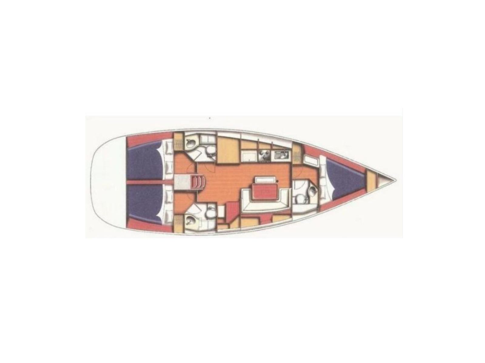 Rzut jachtu Oceanis 43 ROUALEYN