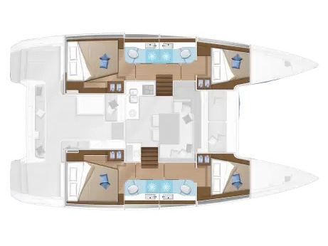 Rzut jachtu Lagoon 40 TI BO III