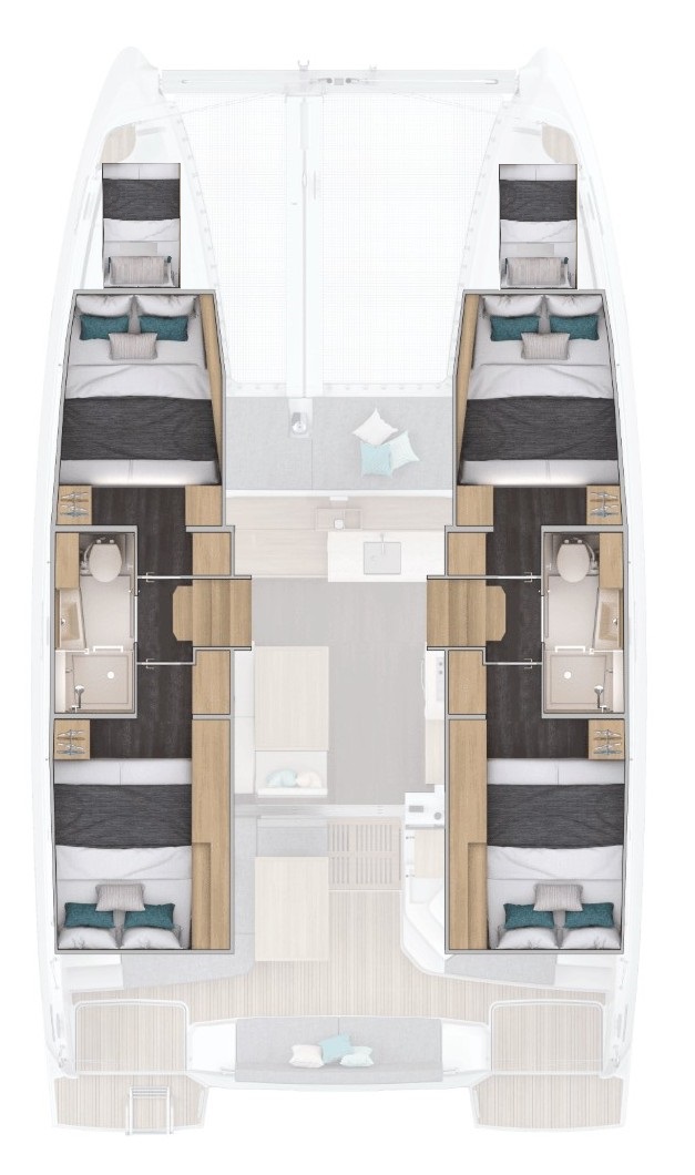 Rzut jachtu Lagoon 38 AEGIS