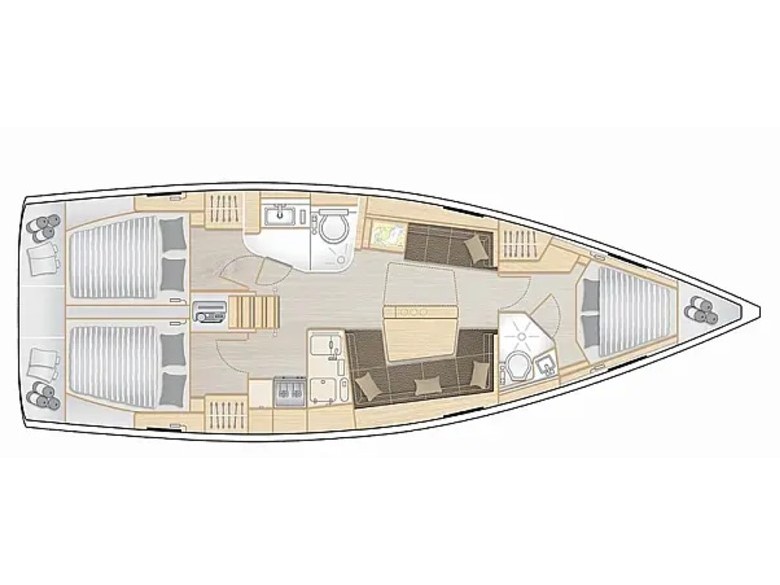 Rzut jachtu Hanse 418 Dafne