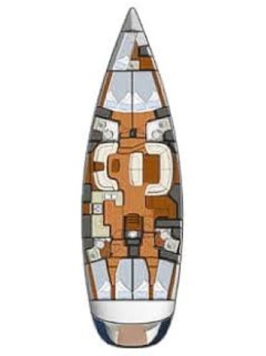 Rzut jachtu Sun Odyssey 54 DS Veni