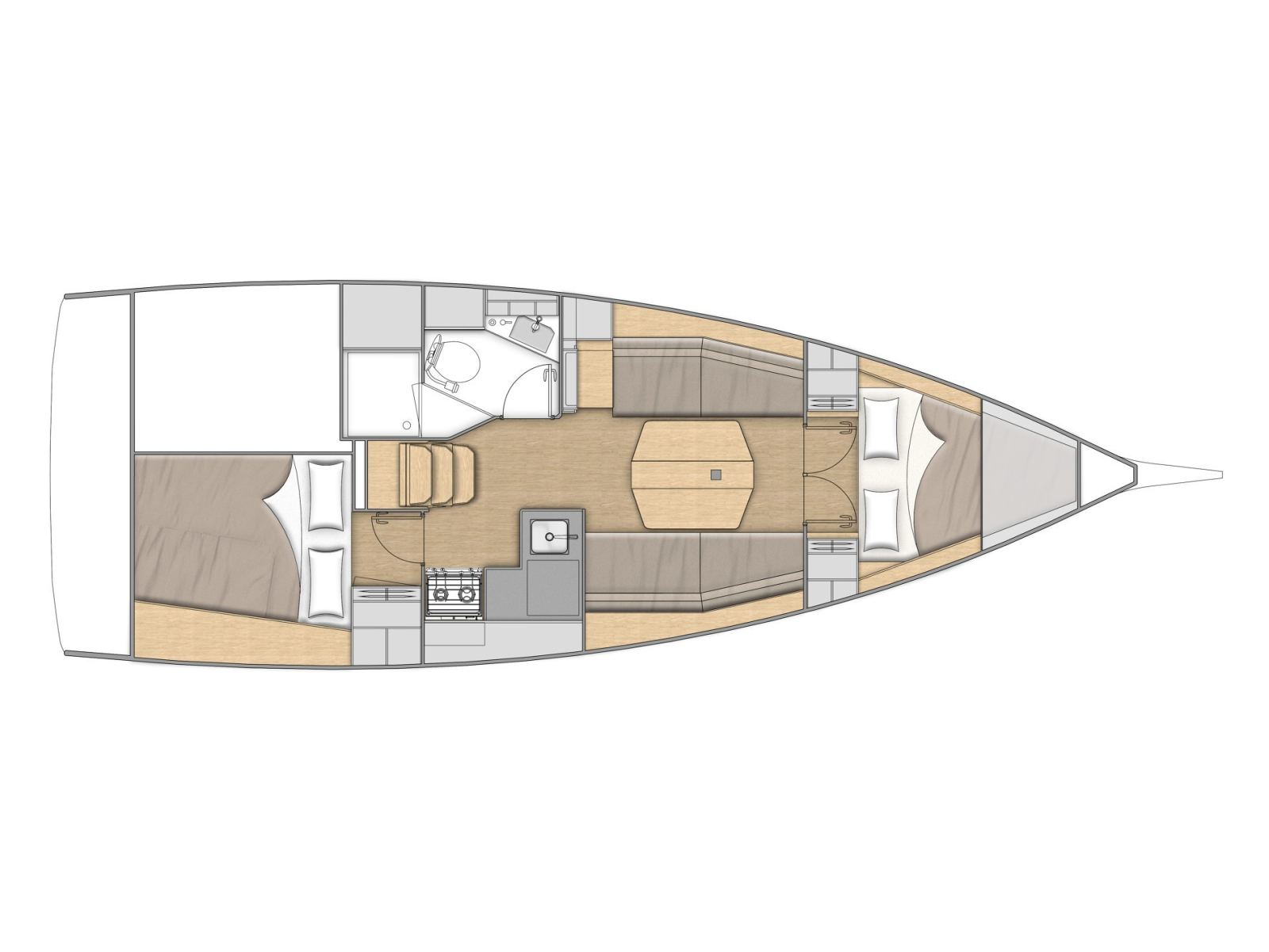 Rzut jachtu Oceanis 34.1 Arnie