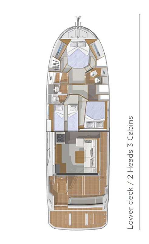 Rzut jachtu Swift Trawler 47 Ocean dreamer