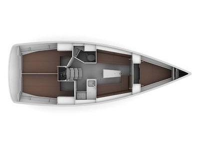 Rzut jachtu Bavaria 34 Twenty