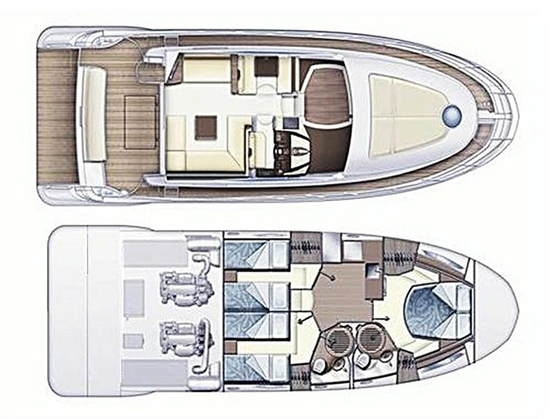 Rzut jachtu Azimut 47 LUMA