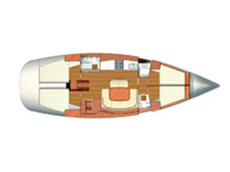 Rzut jachtu Dufour 455 Asia