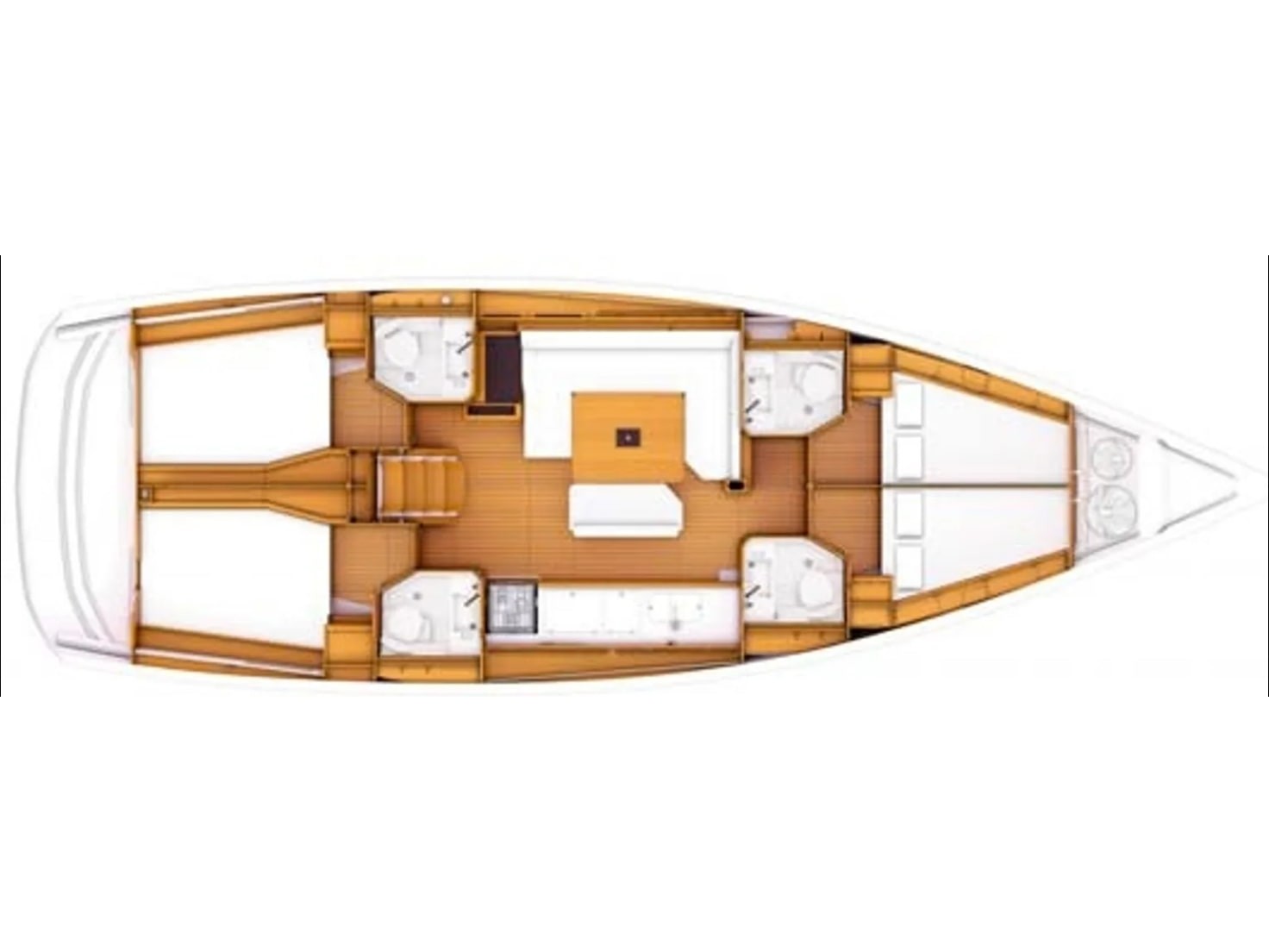 Rzut jachtu Sun Odyssey 469 AF-SO469