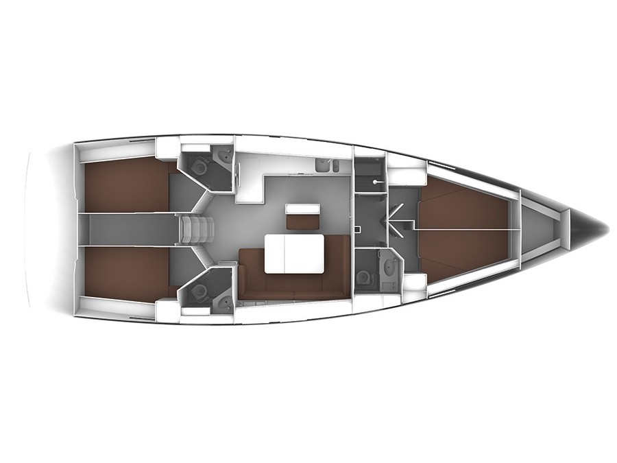 Rzut jachtu Bavaria 46 Cruiser MH 56