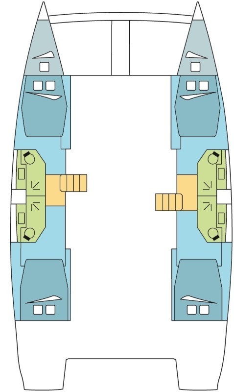Rzut jachtu Bali 4.5 BRIGANTIN