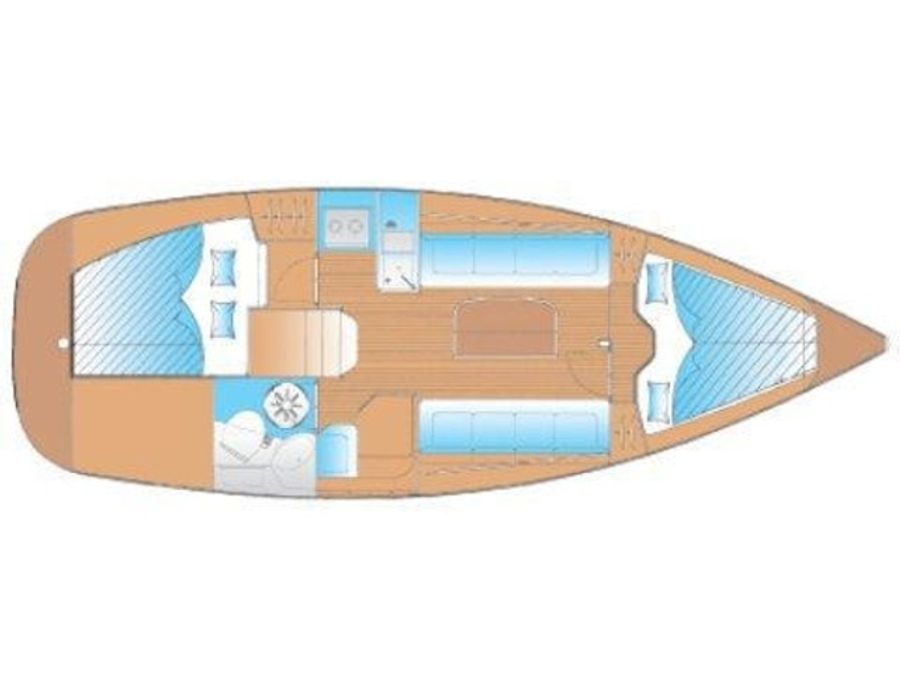 Rzut jachtu Bavaria 30 Cruiser ANA