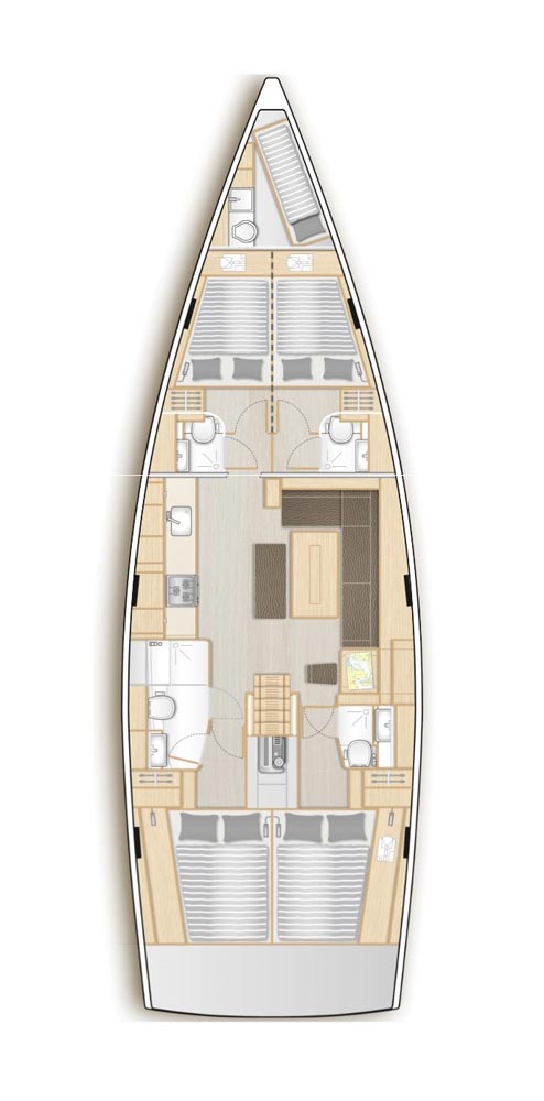 Rzut jachtu Hanse 508 Mare Estrella