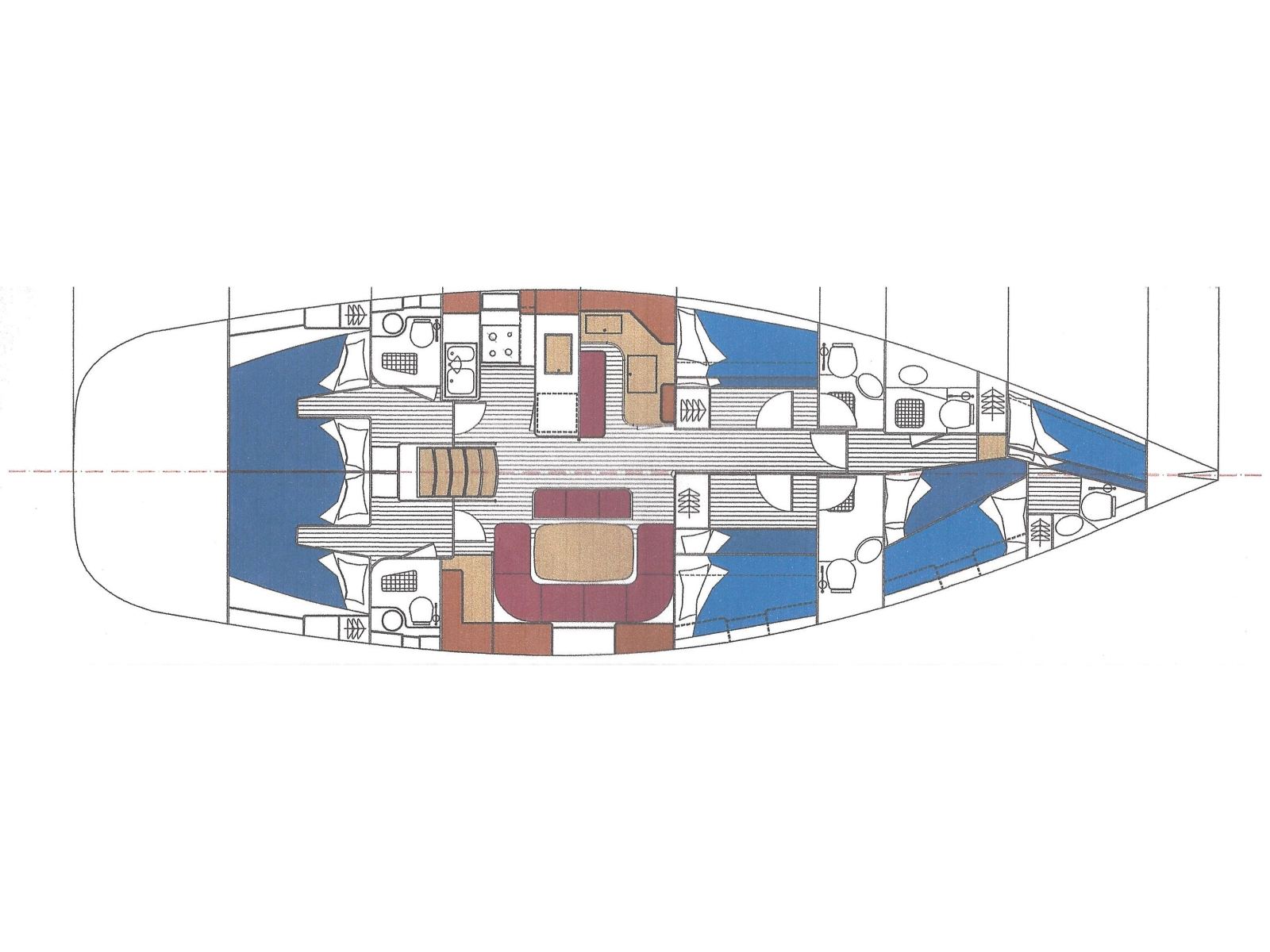 Rzut jachtu Ocean Star 56.1 Delfios