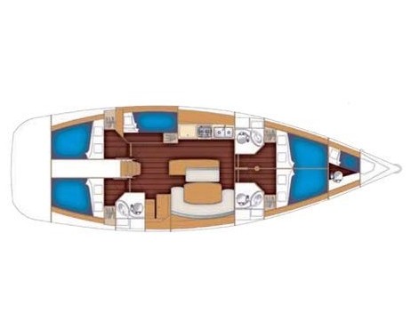 Rzut jachtu Cyclades 50.5 Lucky dice - (A/C - Generator - Refit 2022)