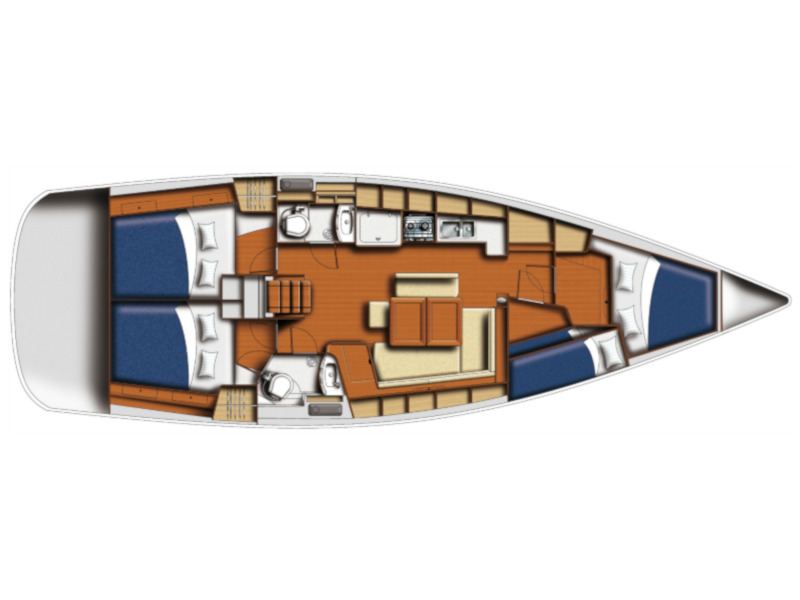 Rzut jachtu Oceanis 43 SEACRET