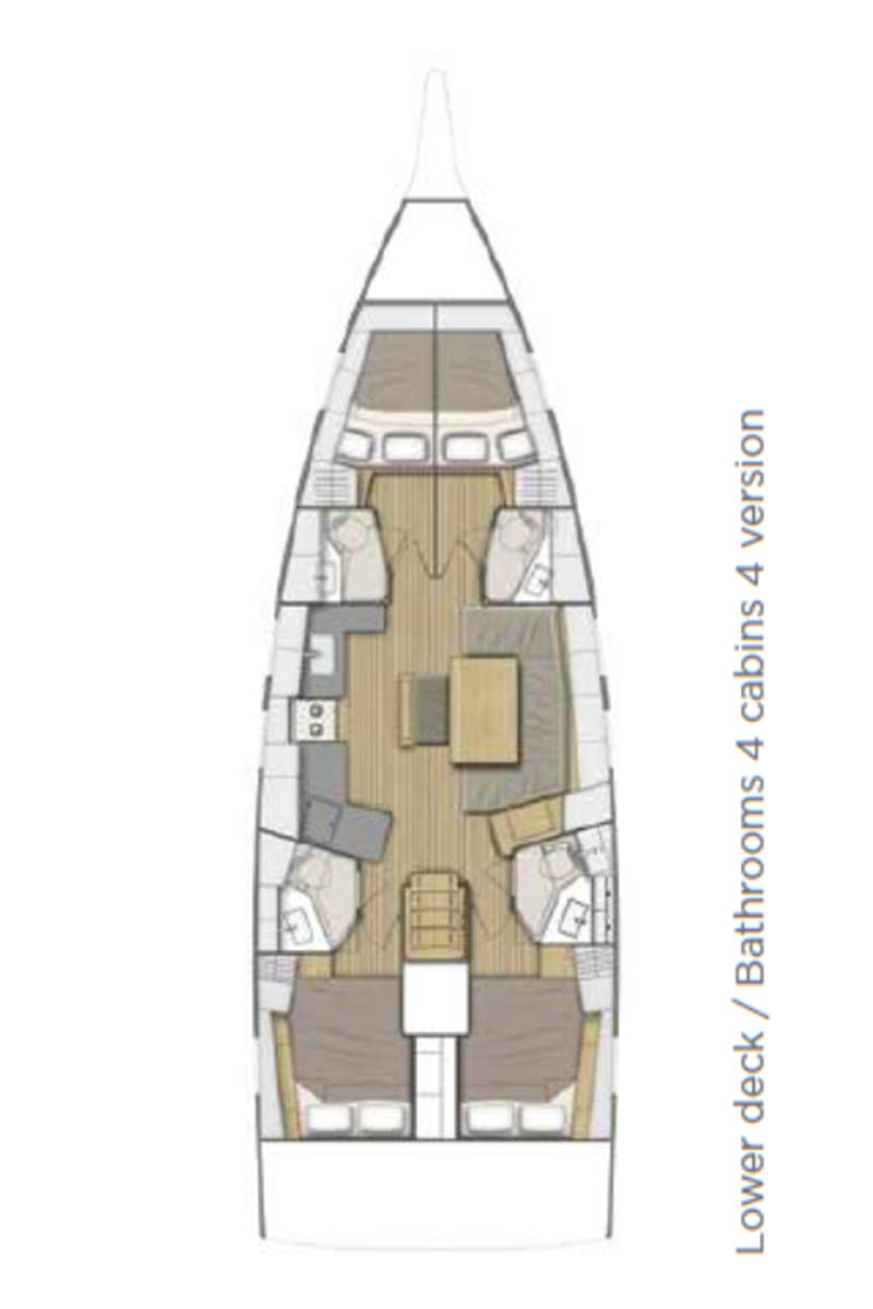 Rzut jachtu Oceanis 46.1 Röde Orm