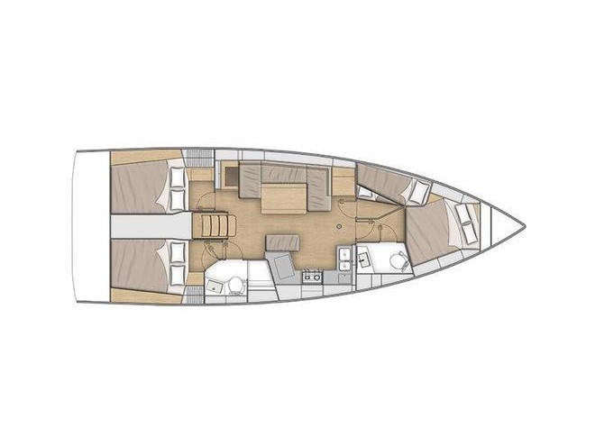 Rzut jachtu Oceanis 40.1 Enosim
