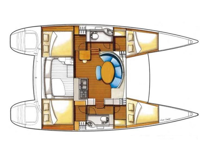 Rzut jachtu Lagoon 380 S2 Pegasus
