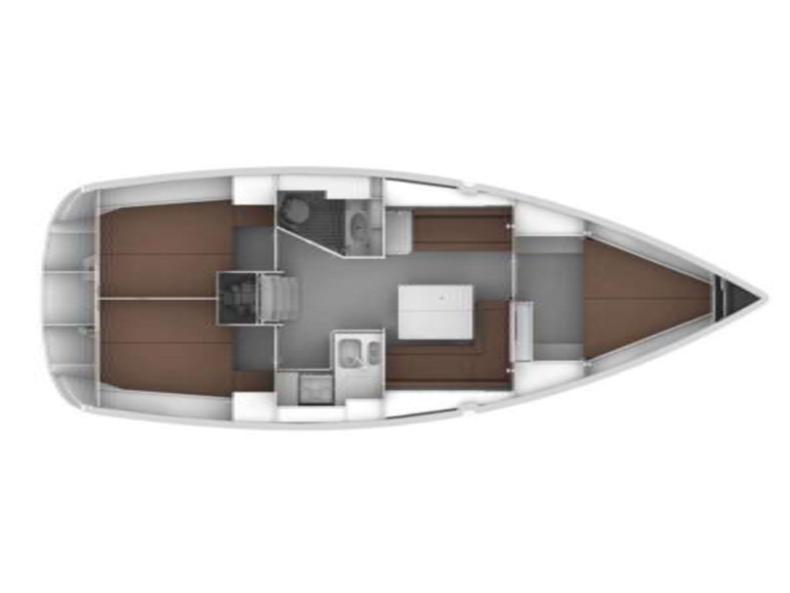 Rzut jachtu Bavaria Cruiser 36 KIWI