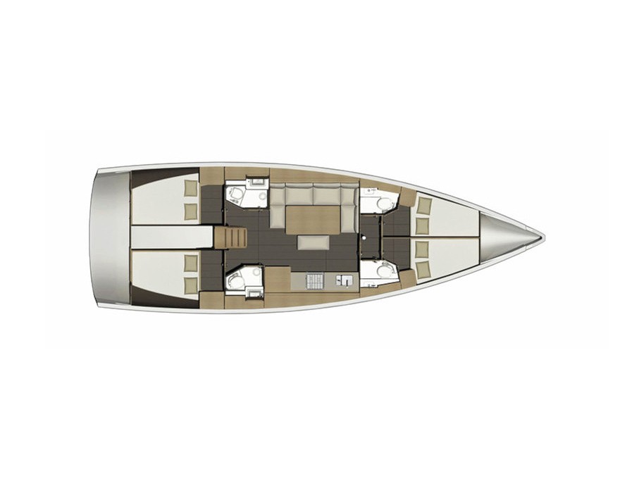 Rzut jachtu Dufour 460 Grand Large Dream Weaver
