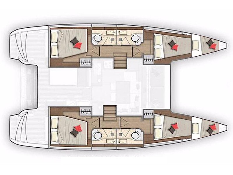Rzut jachtu Lagoon 40 Sail Agena