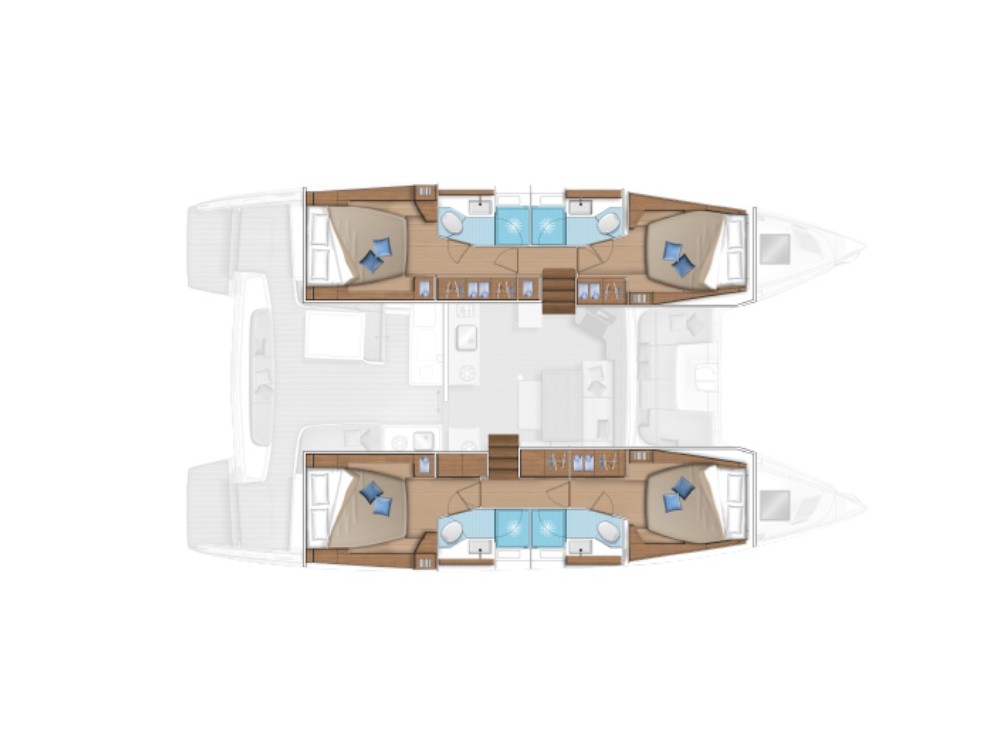 Rzut jachtu Lagoon 46 Gea (PTP)