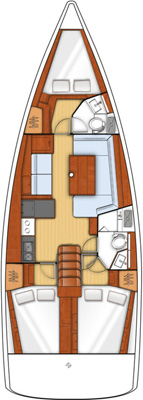 Rzut jachtu Oceanis 41 Hope